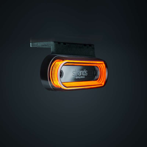 Lampa LED Gabarit Lateral FOR9T Gravity Portocalie, Lentila Fumurie, IP67, 12/24V [6]