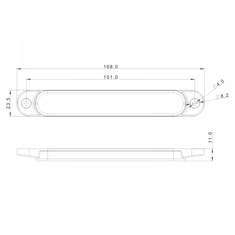Lampa LED gabarit, potrivita pentru contur cabina, 16.8 x 2.35cm [2]