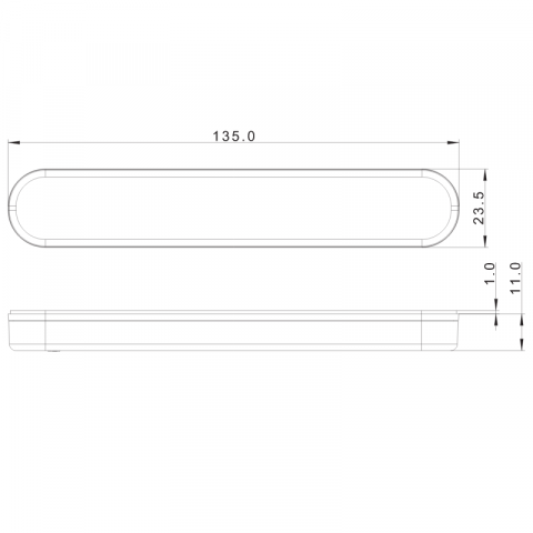 Lampa LED gabarit, potrivita pentru contur cabina, 16.8 x 2.35cm [1]