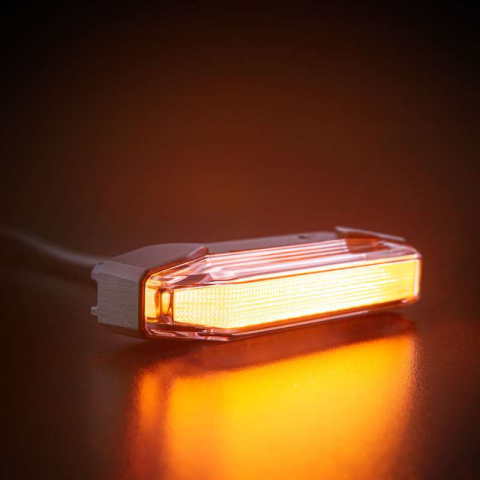 Lampa LED Laterala Firefly See Me, cu Stroboscop si Lumina de Gabarit, Portocalie, 12/24V