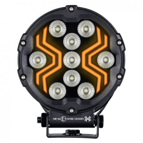 Lampa LED lucru X-SPIDER 3, L0196, 12/24V cu Banda LED Portocalie, IP67 [1]