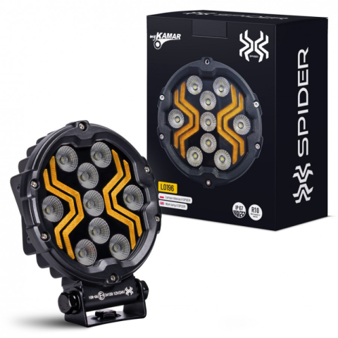 Proiectoare de lucru si marsarier - Lampa LED lucru X-SPIDER 3, L0196, 12/24V cu Banda LED Portocalie, IP67