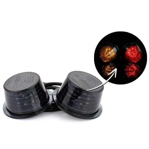 Lampi fata cu LED, semnalizare - Lampa LED, modul rosu si portocaliu, 12V-24V, pozitie si semnalizare