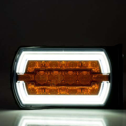 Lampa LED Tripla multifunctionala, 13.4cm, 12V-24V, pozitie, semnalizare fata, semnalizare laterala, efect NEON [4]