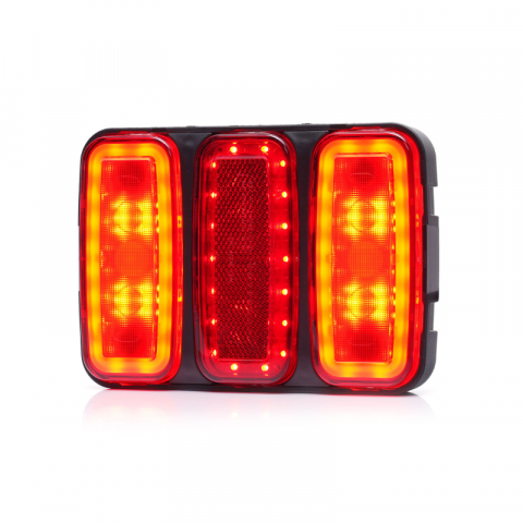 Lumini, Becuri, Proiectoare - Lampa LED multifunctionala spate, tripla cu 4 functii, 12V, 16.5 x 11.7cm