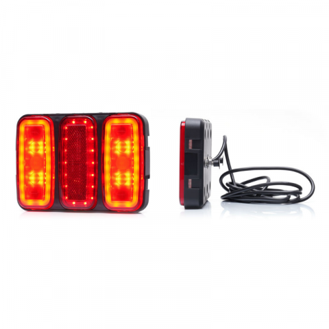 Lampa LED multifunctionala spate, tripla cu 4 functii, 12V, 16.5 x 11.7cm [3]