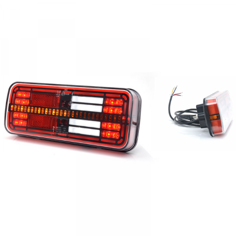 Lampa LED multifunctionala spate, tripla cu 5 functii, 12/24V, 20.05 x 8.53cm, semnalizare dinamica [3]