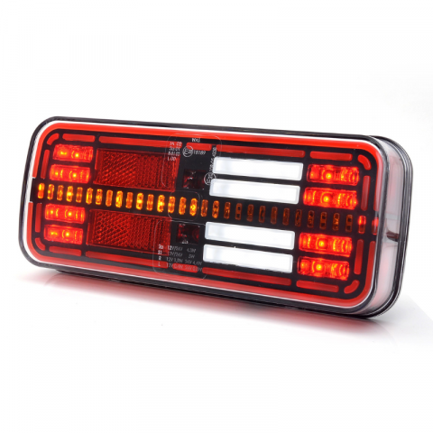 Lampa LED multifunctionala spate, tripla cu 6 functii, 12/24V, 20.05 x 8.53cm, semnalizare dinamica