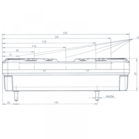 Lampa multifunctionala spate, tripla cu 6 functii, 12/24V, 23.2 x 14.2cm [4]