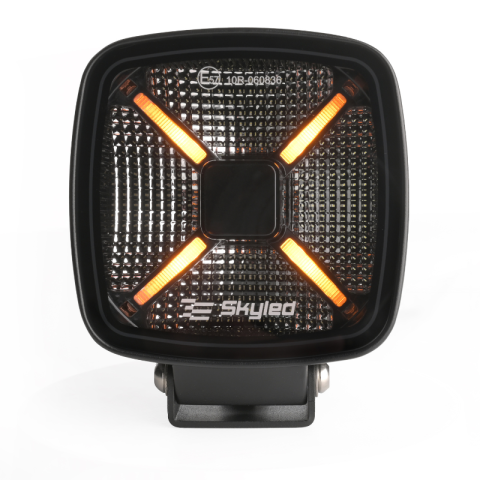 Lampa LED Patrata, Astra 60F Gen2 60W, 6000 Lumeni, Lumina Raspandita, Pozitie 3 Culori Alb Portocaliu Rosu, 10-32V, 9.3cm, Omologare R10 [5]