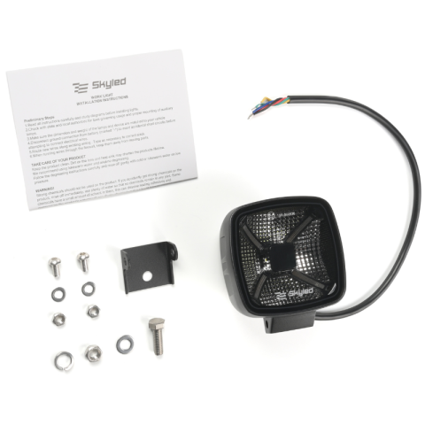 Lampa LED Patrata, Astra 60F Gen2 60W, 6000 Lumeni, Lumina Raspandita, Pozitie 3 Culori Alb Portocaliu Rosu, 10-32V, 9.3cm, Omologare R10 [11]