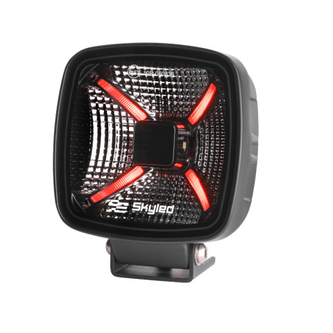 Lampa LED Patrata, Astra 60F Gen2 60W, 6000 Lumeni, Lumina Raspandita, Pozitie 3 Culori Alb Portocaliu Rosu, 10-32V, 9.3cm, Omologare R10 [3]