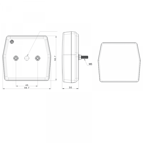 Lampa LED pentru mers inapoi, marsarier, 12V, 9.97cm, cu cablu [2]