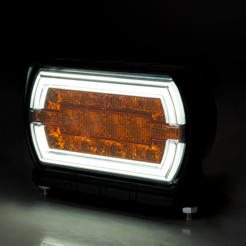 Lampa LED Semnalizare Fata, cu 2 functii, 13.1 x 8.6cm, 12/24V, CLEOfront, Montare Inferioara, si Pozitie [3]