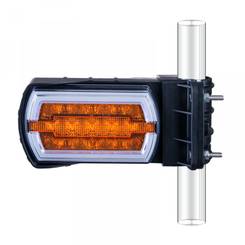 Lampa LED Semnalizare Fata, cu 2 functii, Montare pe Tub Ø2-3cm, Dimensiuni 18 x 8.2cm [7]