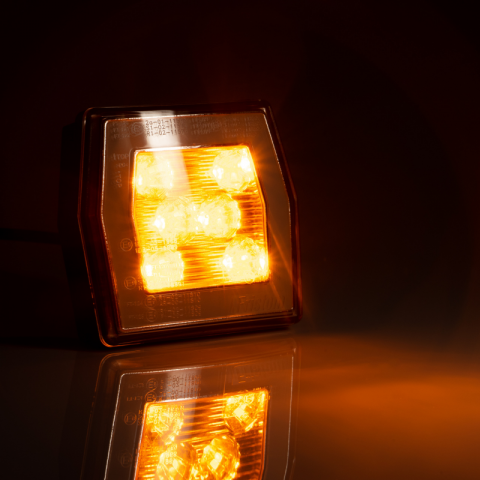 Lampa LED Semnalizare Fata Multifunctionala cu 2 Functii, Pozitie Neon, 9.95 x 9.3cm, 12/24V, cablu 1m [11]