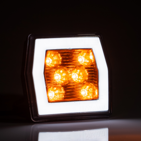 Lampa LED Semnalizare Fata Multifunctionala cu 2 Functii, Pozitie Neon, 9.95 x 9.3cm, 12/24V, cablu 1m [8]