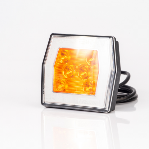 Lampa LED Semnalizare Fata Multifunctionala cu 2 Functii, Pozitie Neon, 9.95 x 9.3cm, 12/24V, cablu 1m [10]
