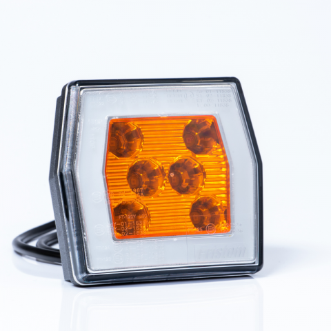 Lampa LED Semnalizare Fata Multifunctionala cu 2 Functii, Pozitie Neon, 9.95 x 9.3cm, 12/24V, cablu 1m [5]