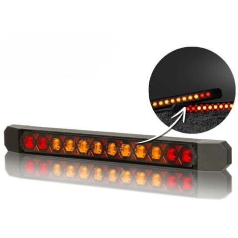 Lumini, Becuri, Proiectoare - Lampa LED Spate Multifunctionala, 3 Functii, 12/24V, Semnalizare Statica, IP68