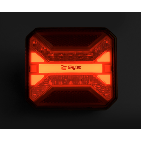 Lampa LED Spate Patrata, 12-24V, cu Pozitie, Marsarier, Ceata si Catadioptru [4]