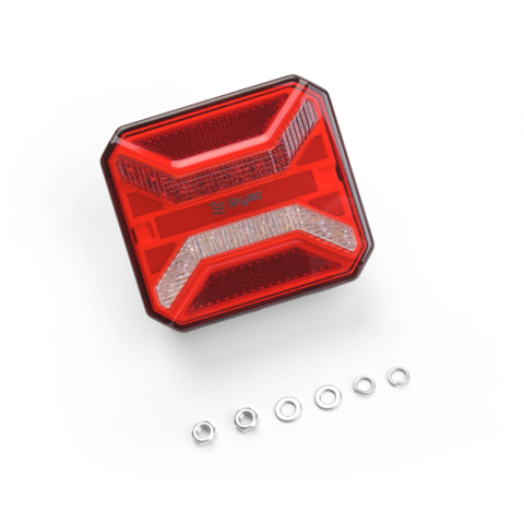 Lampa LED Spate Patrata, 12-24V, cu Pozitie, Marsarier, Ceata si Catadioptru [3]