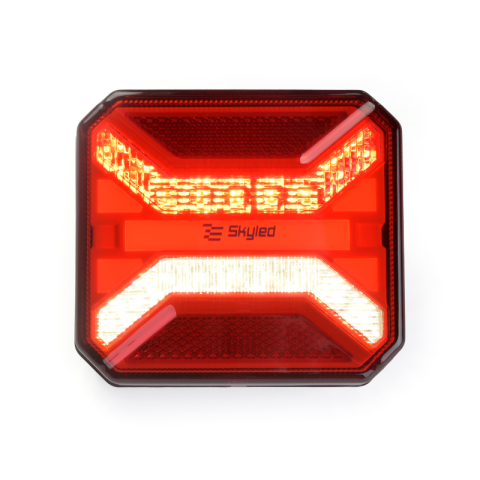 Lampa LED Spate Patrata, 12-24V, cu Pozitie, Marsarier, Ceata si Catadioptru [2]