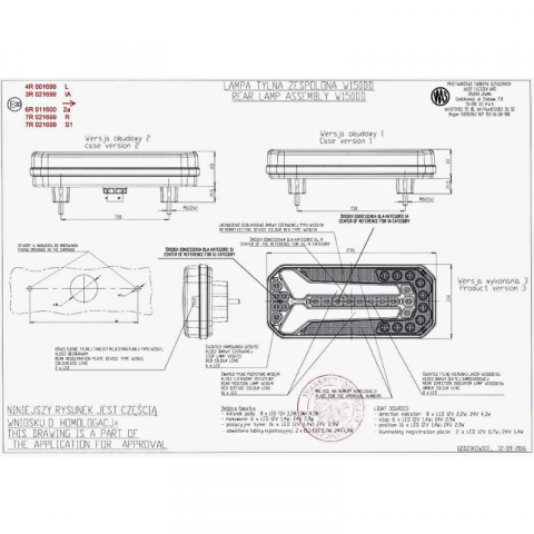 Lampa LED spate, tripla cu 7 functii, neon, semnalizare dinamica, 12/24V, 23.6cm [3]