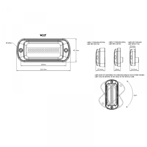 Lampa LED stroboscopica cu lumina albastra, 11.29 x 4.9cm, ADR [1]