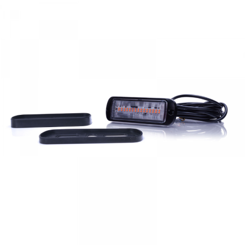 Lampa LED de avertizare, stroboscop cu lumina portocalie, 13.29 x 4.39cm, ADR [5]