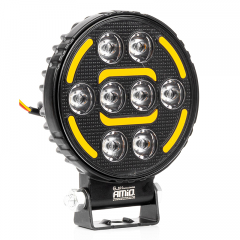 Lampa lucru LED 2 Functii, 48W, 2.4K lumeni, lumina alba, galbena, 12/24V, omologata, vehicule si utilaje