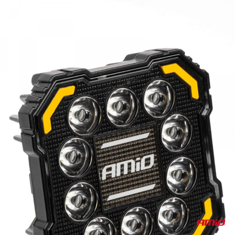 Lampa lucru LED 3 Functii, 48W, 3K lumeni, lumina alba, galbena, 12/24V, logo, vehicule si utilaje [6]