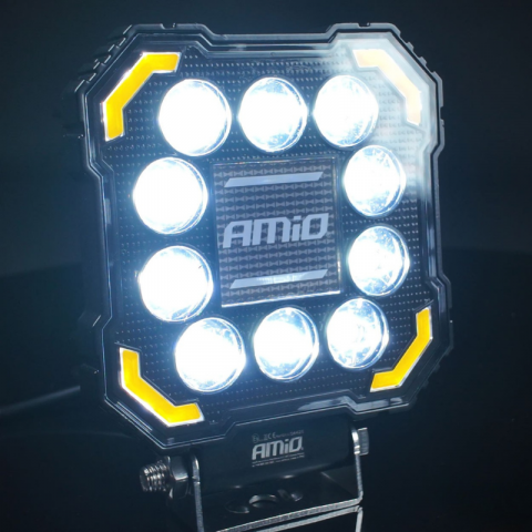 Lampa lucru LED 3 Functii, 48W, 3K lumeni, lumina alba, galbena, 12/24V, logo, vehicule si utilaje [3]
