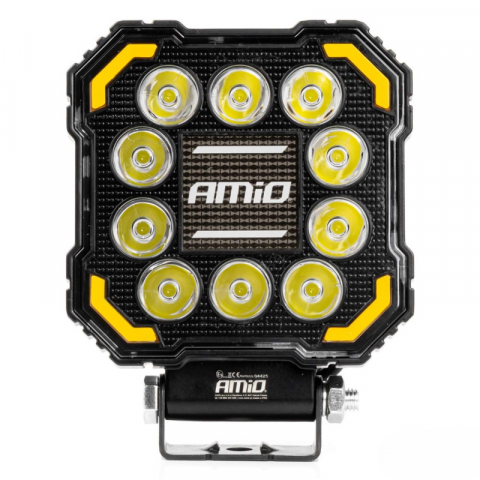 Lampa lucru LED 3 Functii, 48W, 3K lumeni, lumina alba, galbena, 12/24V, logo, vehicule si utilaje [5]