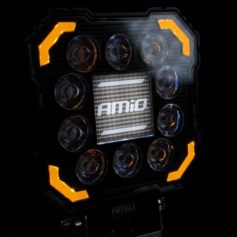 Lampa lucru LED 3 Functii, 48W, 3K lumeni, lumina alba, galbena, 12/24V, logo, vehicule si utilaje [4]