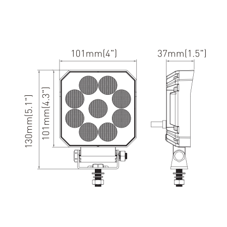 Lampa marsarier, proiector, 12/24V, 20W, 1133LM [3]