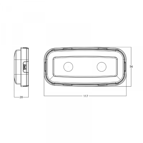 Lampa Multifunctionala Auto, 12/24V, 11.7 x 5.6cm, Ceata [2]