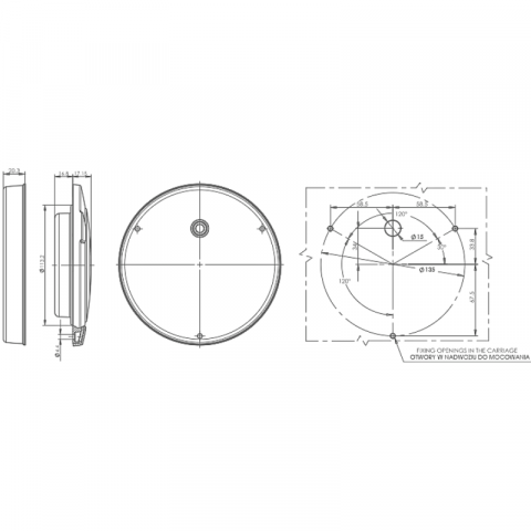 Lampa Multifunctionala Rotunda Auto, Tripla, 12/24V, 15.2cm, Marsarier și Ceata [4]