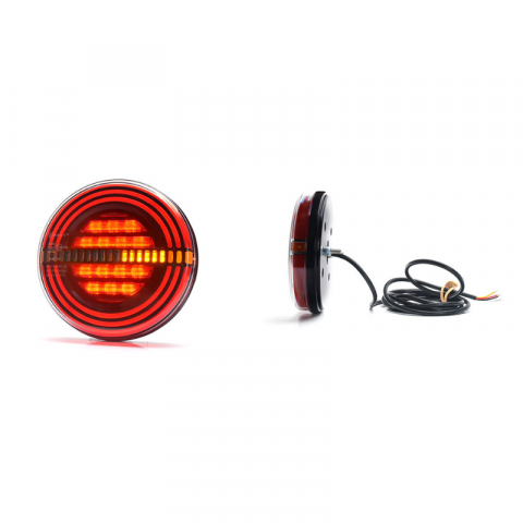 Lampa multifunctionala rotunda LED spate, tripla cu 3 funcții, ADR, neon, semnalizare dinamica, 12/24V, 14.20cm [1]