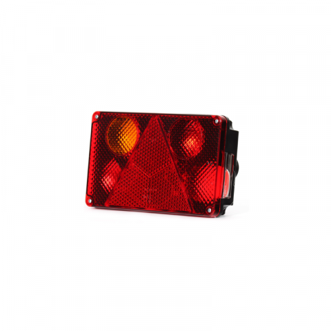 Lampi spate cu Bec, Semnalizare, Triple - Lampa multifunctionala spate, tripla cu 7 functii, 12/24V, 23.2 x 14.1cm