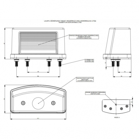 Lampa numar, cu pozitie, LT106 - Truck LED L1009 [1]