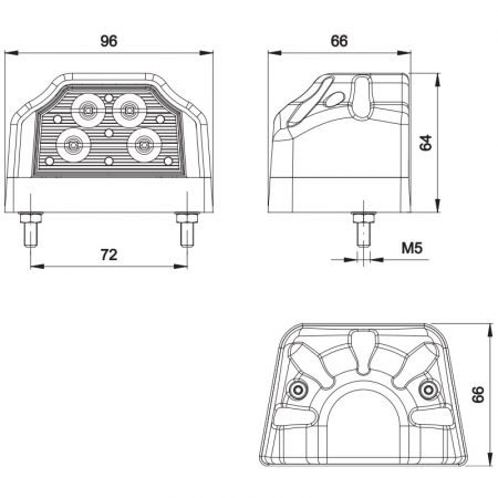 Lampa pentru iluminat numar inmatriculare auto [4]