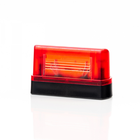 Lampa pentru numar inmatriculare si pozitie, alb cu rosu, 8.3 x 4cm, 12/24V