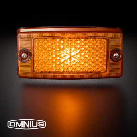 Lampi gabarit auto si remorci - Lampa pozitie LED Omnius Old School, 12 × 6cm, 12/24V, ECE R148, Alb, Galben, Rosu