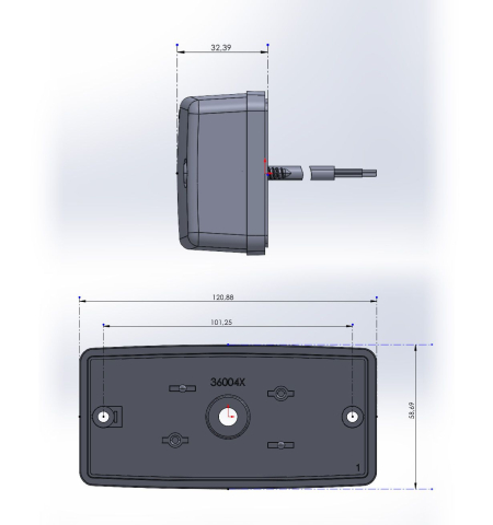 Lampa pozitie LED Omnius Old School, 12 × 6cm, 12/24V, ECE R148, Alb, Galben, Rosu [3]