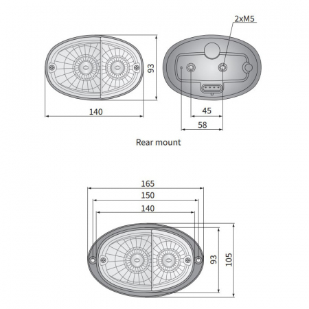 Lampa semnalizare fata Tractor, LT3, cu pozitie, John Deere,  - Wesem, Proxima, LT3.48460.01 (2) [3]