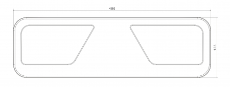 Lampa semnalizare LED cu efect neon, 45 x 13.8cm, 24V, cablu 2.5m, si lampa gabarit cu brat FT-146 [3]