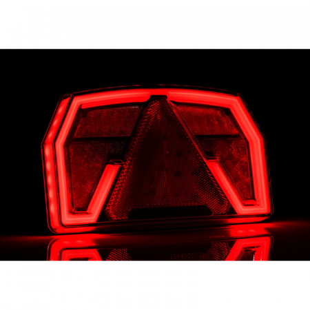 Lampa semnalizare LED cu efect neon, Canbus si triunghi, 24 x 14cm, 12V, mufa Bajonet [3]