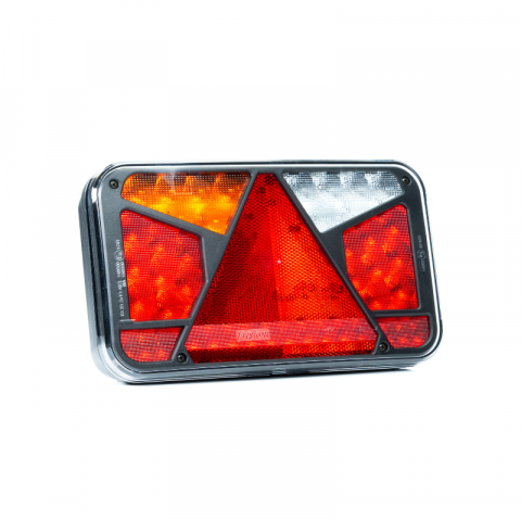 Lampa semnalizare LED, Tripla cu Canbus si triunghi, 24 x 14cm, 12V, mufa Bajonet 6 pini [4]