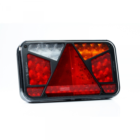 Lampa semnalizare LED, Tripla cu Canbus si triunghi, 24 x 14cm, 12V, mufa Bajonet 6 pini